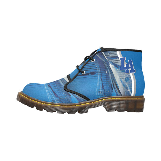 LA Blue Liquid Women's Canvas Chukka Boots Shoe (Model 2402-1)