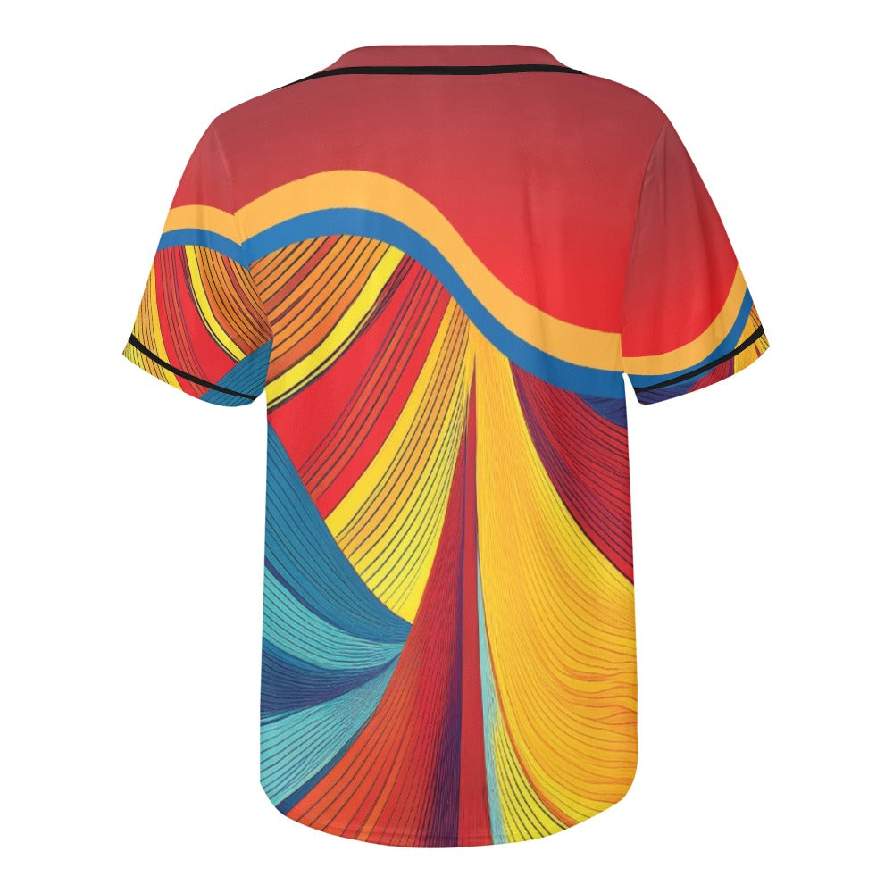 Colorful Men's All Over Print Baseball Jersey (T50)