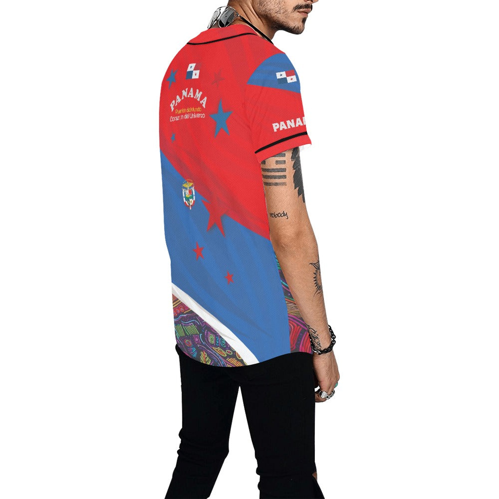 Panama Mola Men's All Over Print Baseball Jersey (T50)