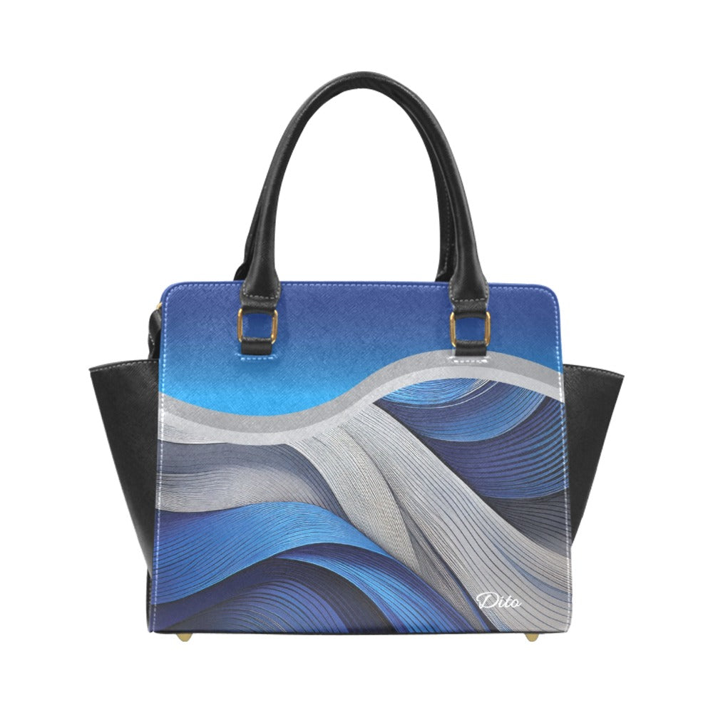 *Blue Ribbon Rivet Shoulder Handbag