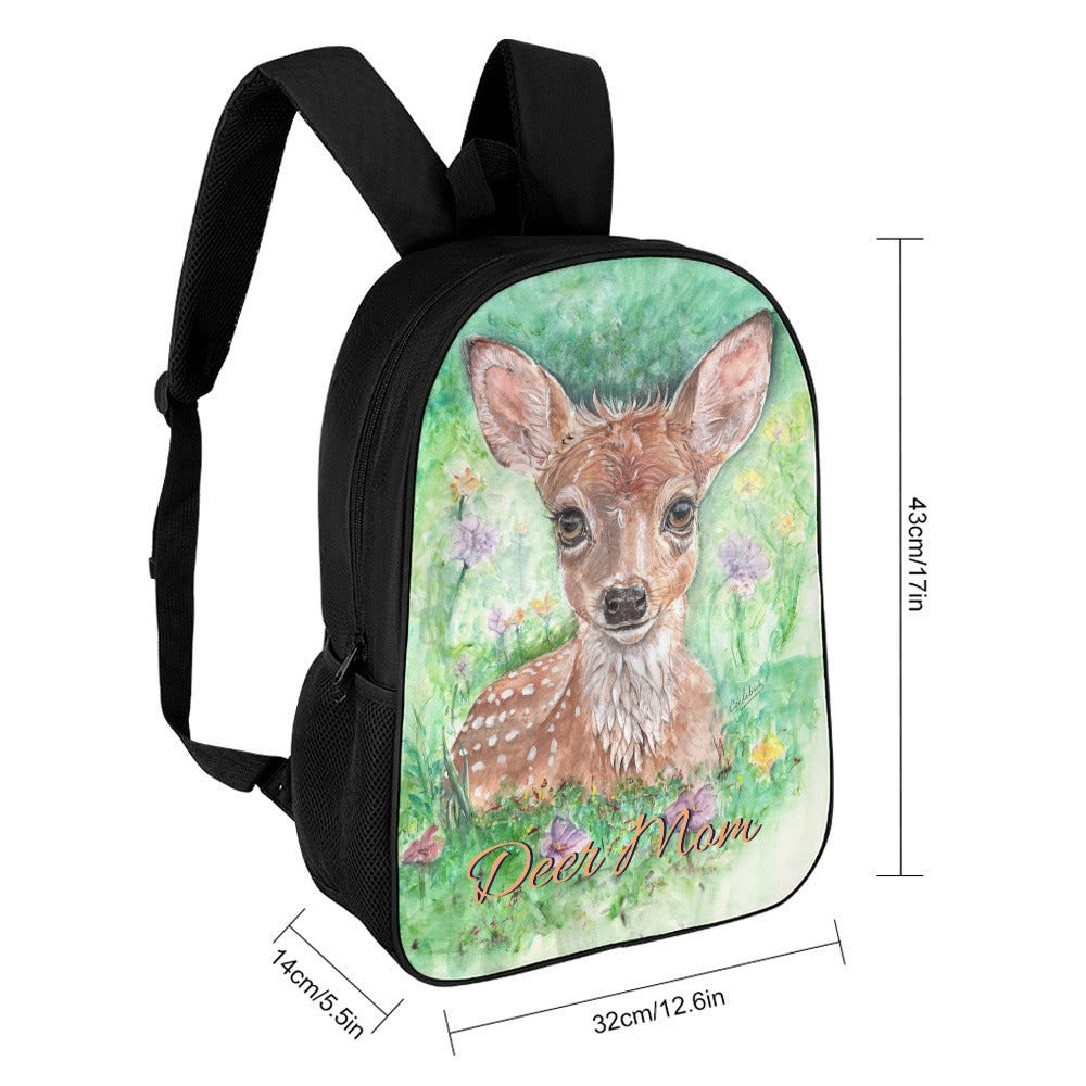Deer Mom New 17 inch Shoulder Backpack