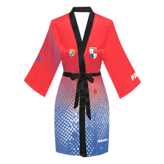 Panama Dots Women's Long Sleeve Kimono Robe