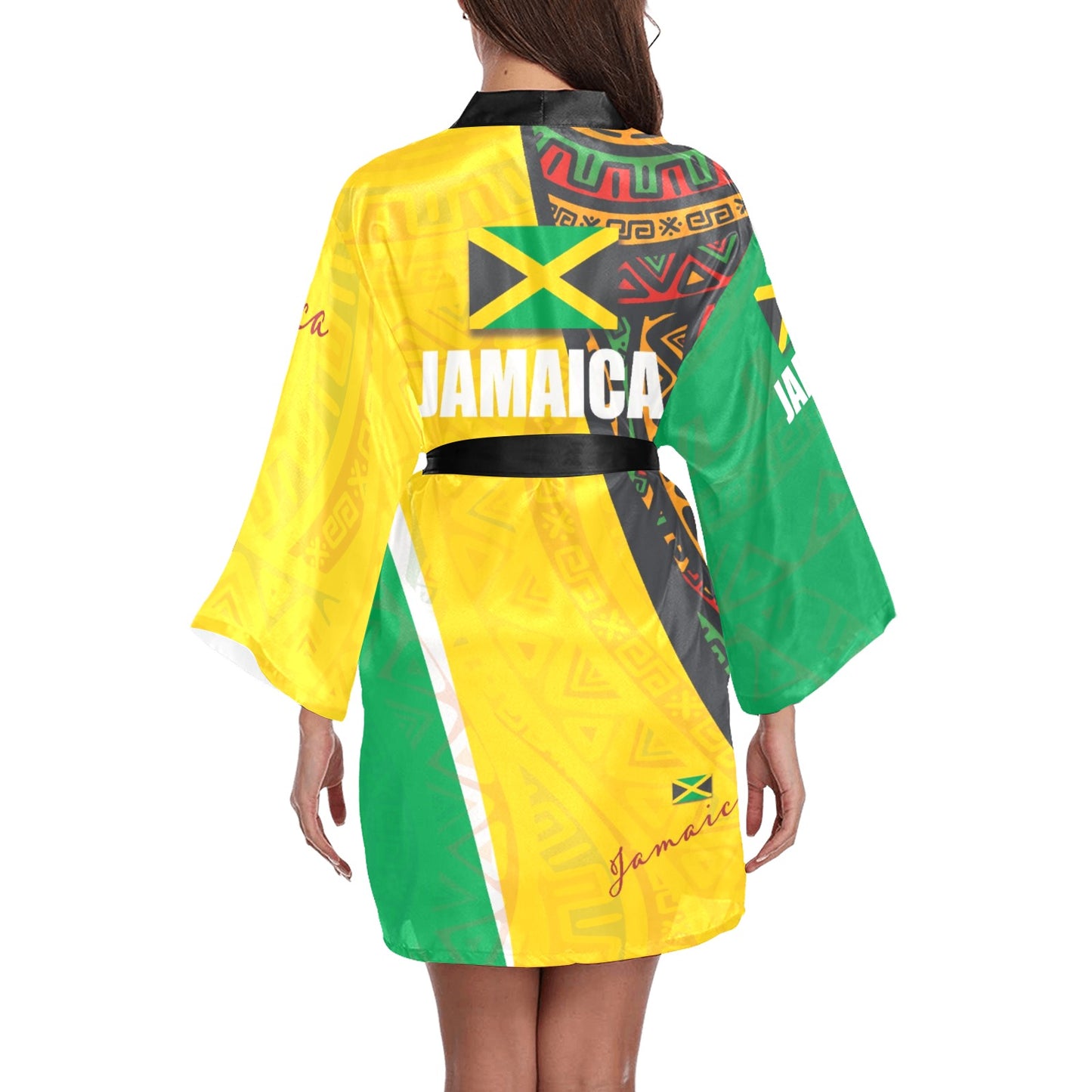 Jamaica Women's Long Sleeve Kimono Robe