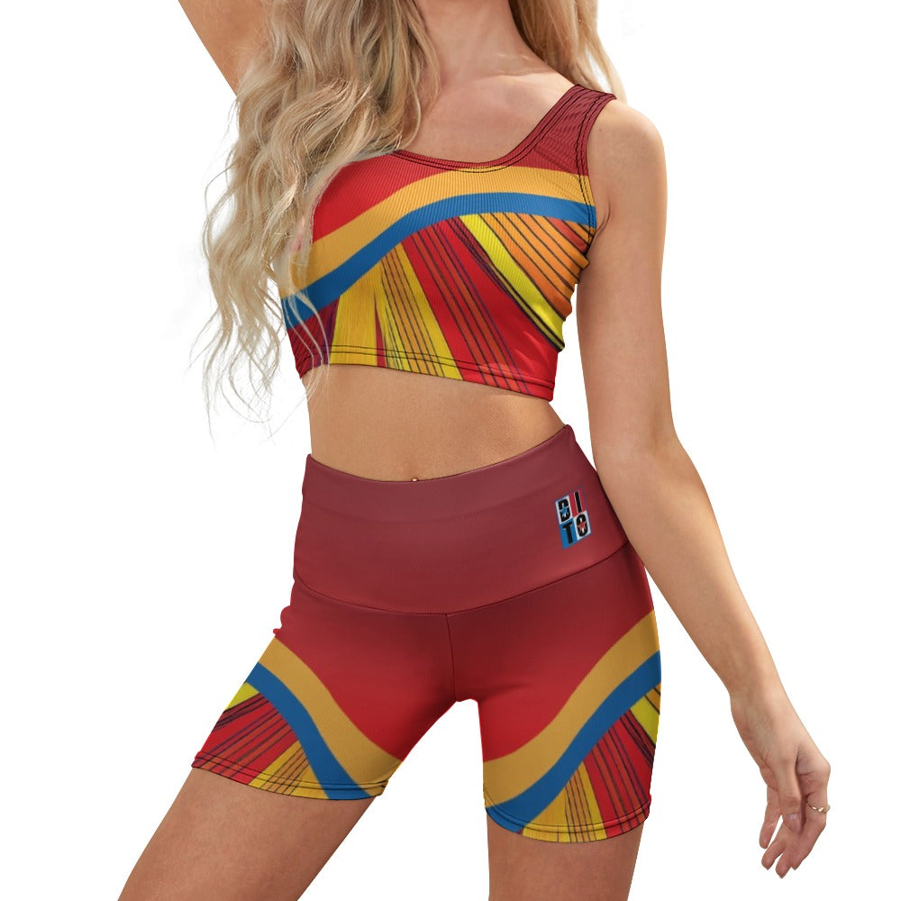 Colorful Thread Yoga Vest Set