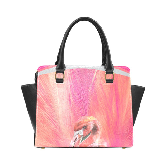*Flamingo Rivet Shoulder Handbag