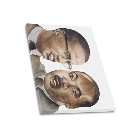 -Malcolm and Martin Canvas Print 20"x24" Made in the USA