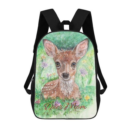 Deer Mom New 17 inch Shoulder Backpack