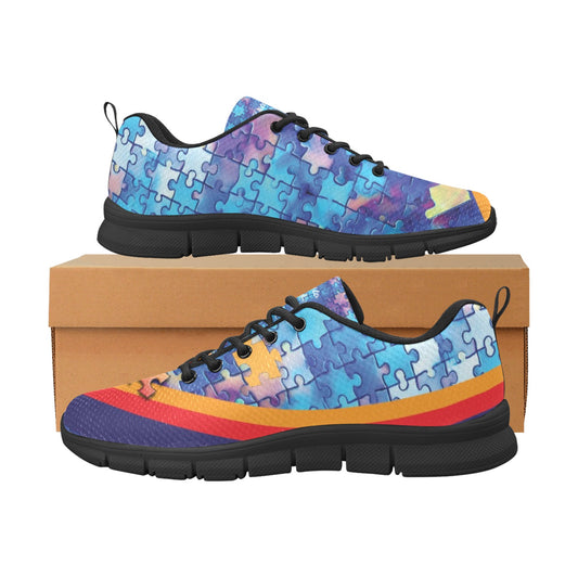 Geniuses Blue Women's Breathable Sneakers (Model 055)