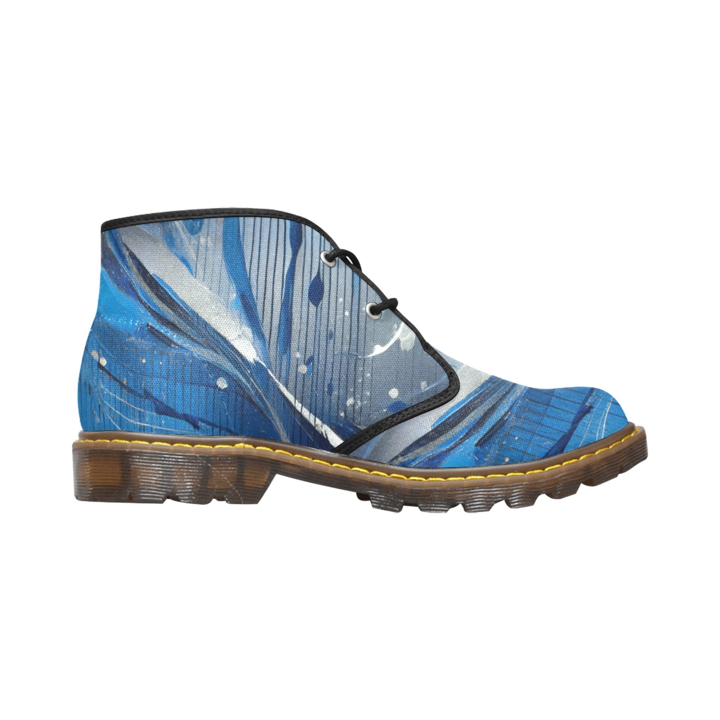 Blue liquid Men's Canvas Chukka Boots (Model 2402-1)