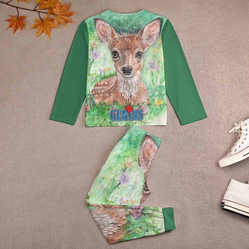 Genius Deer Mom Boy's Pajama suit. (See Size Chart)