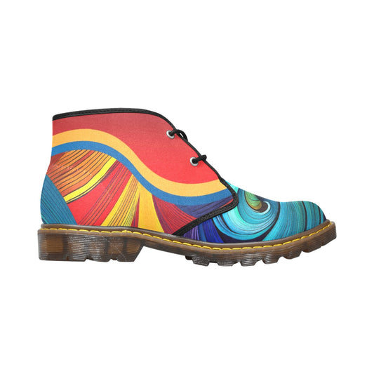 Colorful 2 Men's Canvas Chukka Boots Shoe (Model 2402-1)