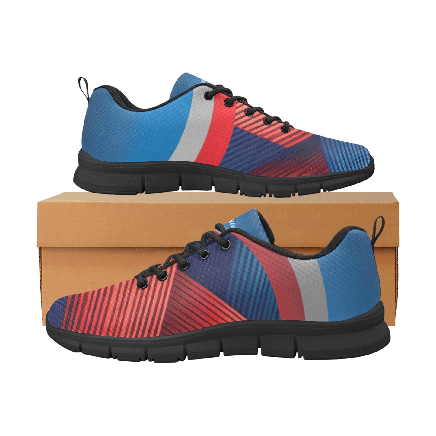 Red Ribbon Women's Breathable Sneakers (Model 055)