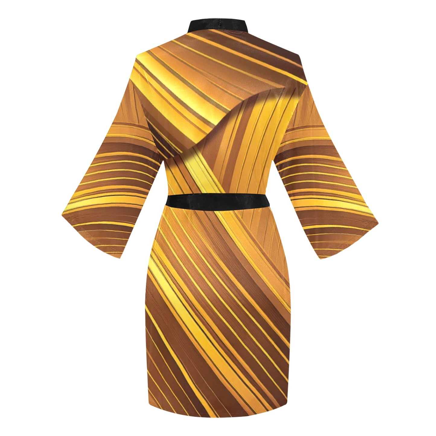 Golden Women's Long Sleeve Kimono Robe