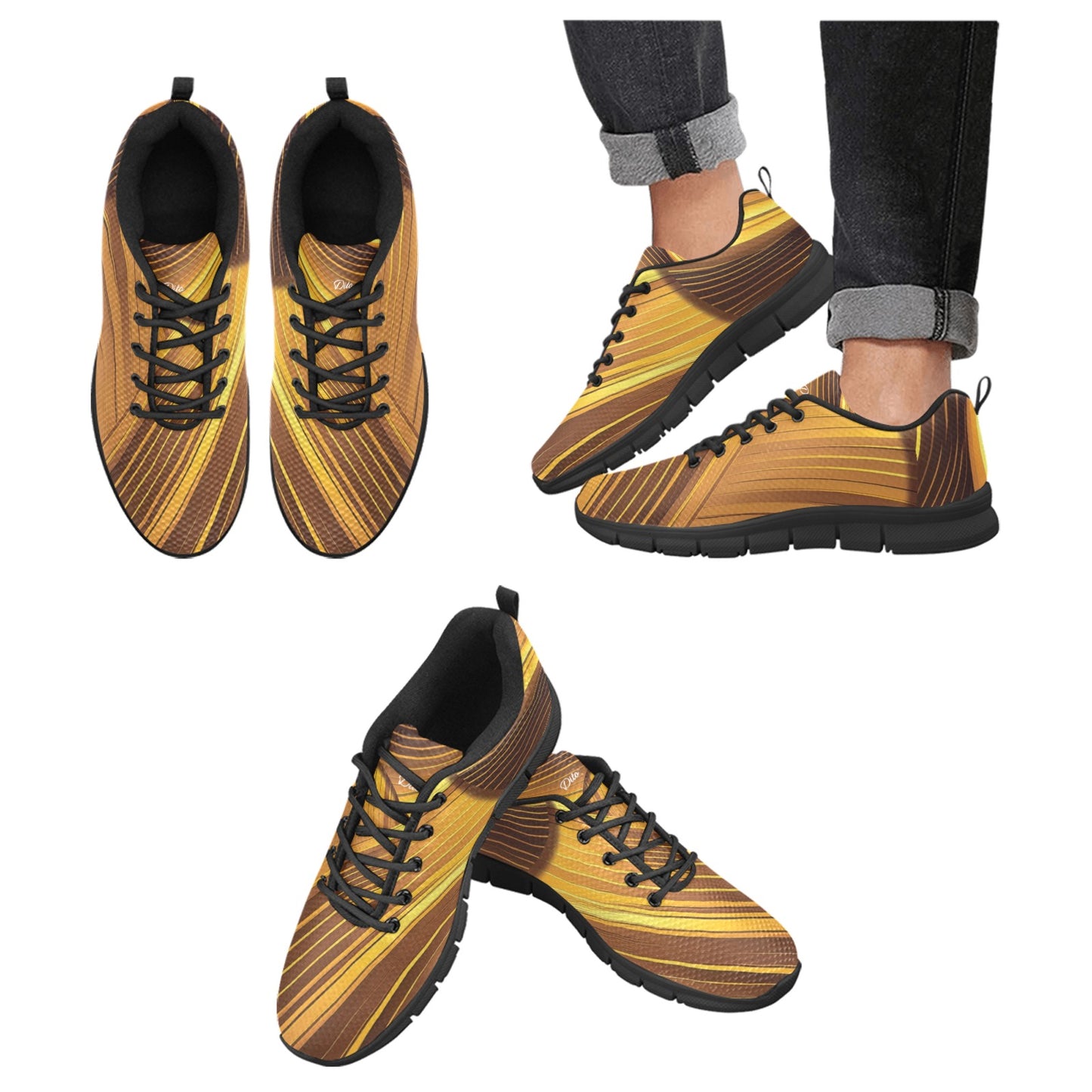 Golden Men's Breathable Sneakers (Model 055)