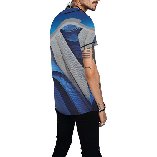 Blue Ribbon Men's All Over Print Baseball Jersey (T50)