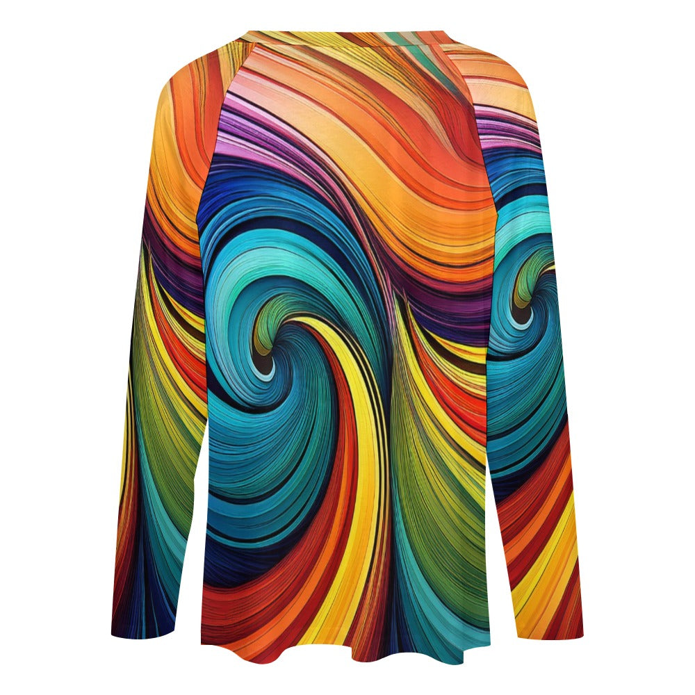 *Colorful Women's Long sleeve loose tee