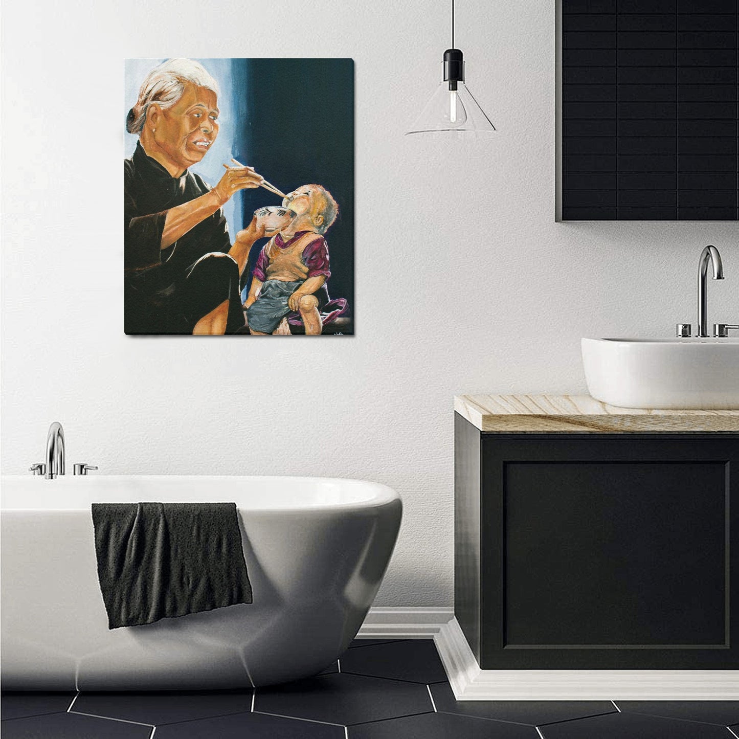 -Grandmothers Love Canvas Print 20"x24" Made in the USA