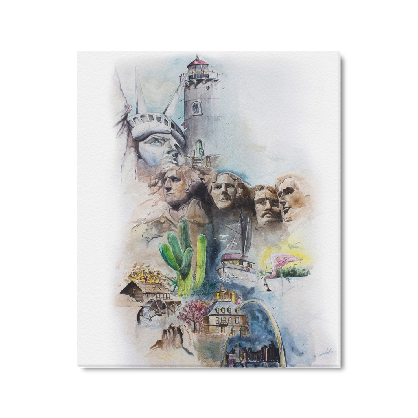 -Across America Canvas Print 20"x24" Made in the USA