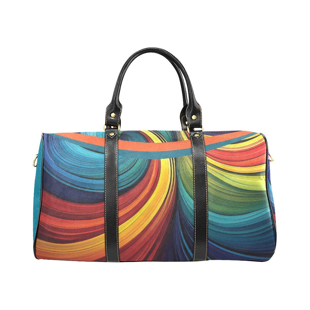 Colorful Travel Bag Black (Small) (Model1639)