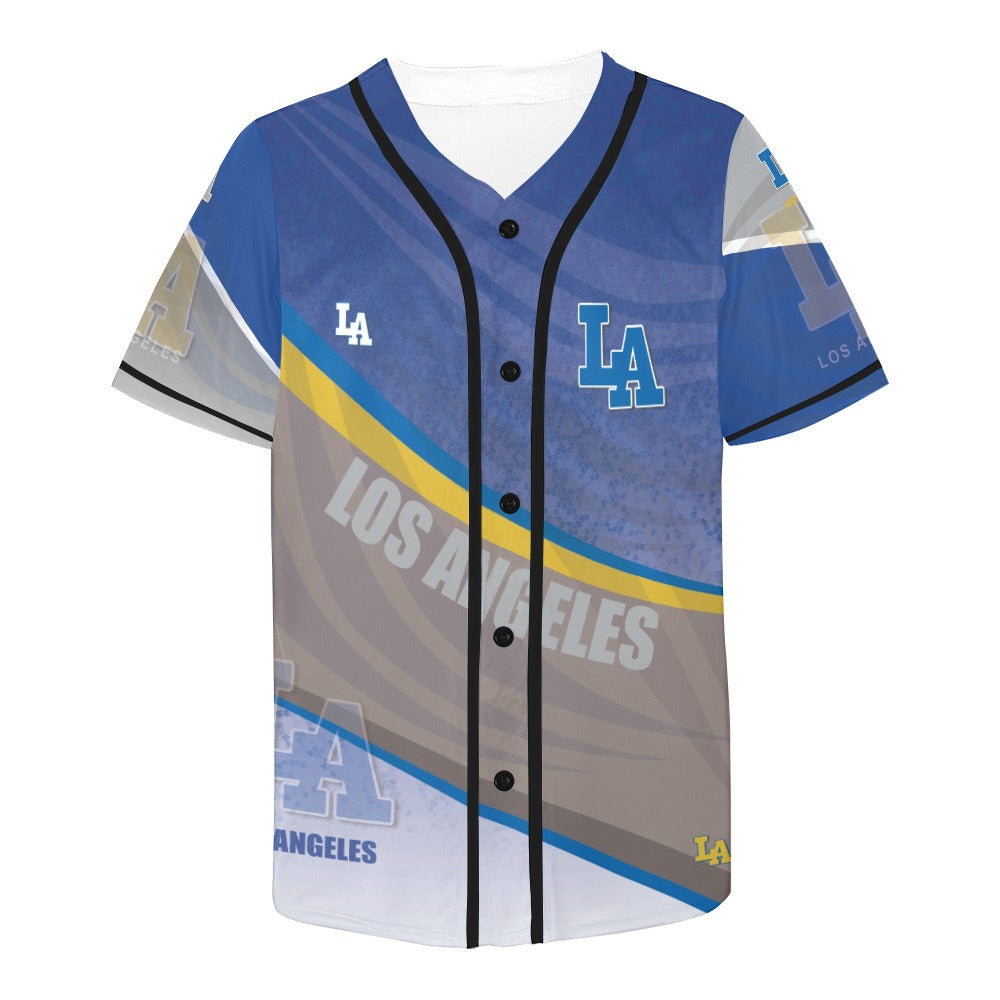 LA Men's All Over Print Baseball Jersey Look (T50)