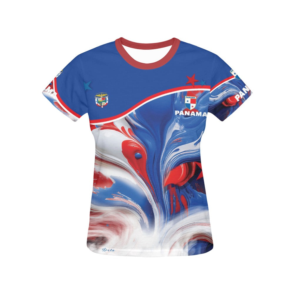 Panama Paint Women's All Over Print T-shirt (USA Size) (T40)
