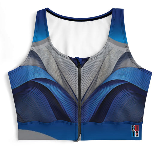 Blue Ribbon Yoga Zipper Vest New Tie-Dye