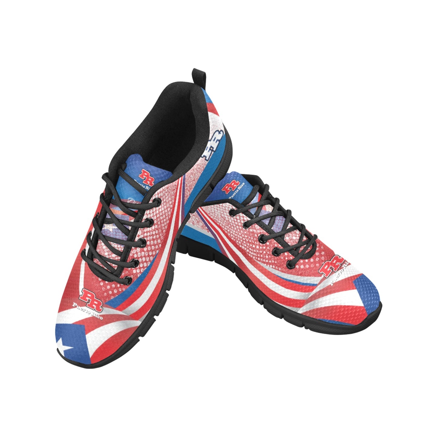 Puerto Rico Dots Men's Breathable Sneakers (Model 055)