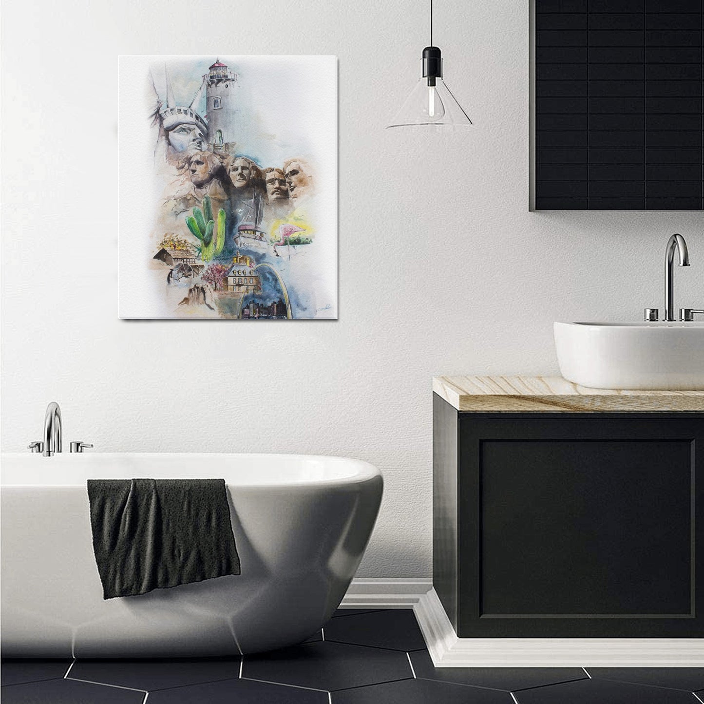 -Across America Canvas Print 20"x24" Made in the USA