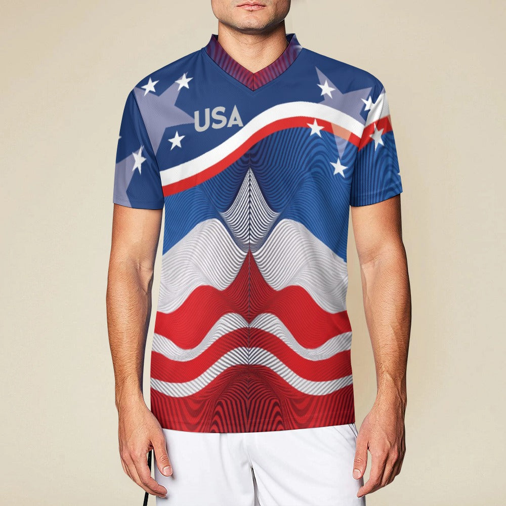 USA Football Soccer clothes V-neck
