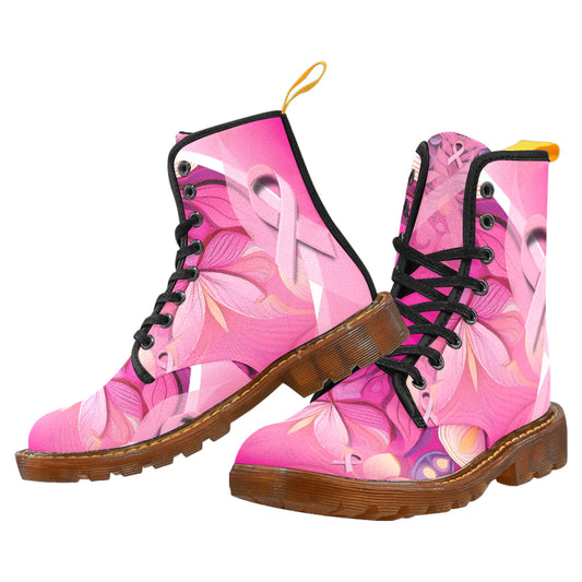 Awareness Women's Lace Up Canvas Boots Shoe (Model1203H)