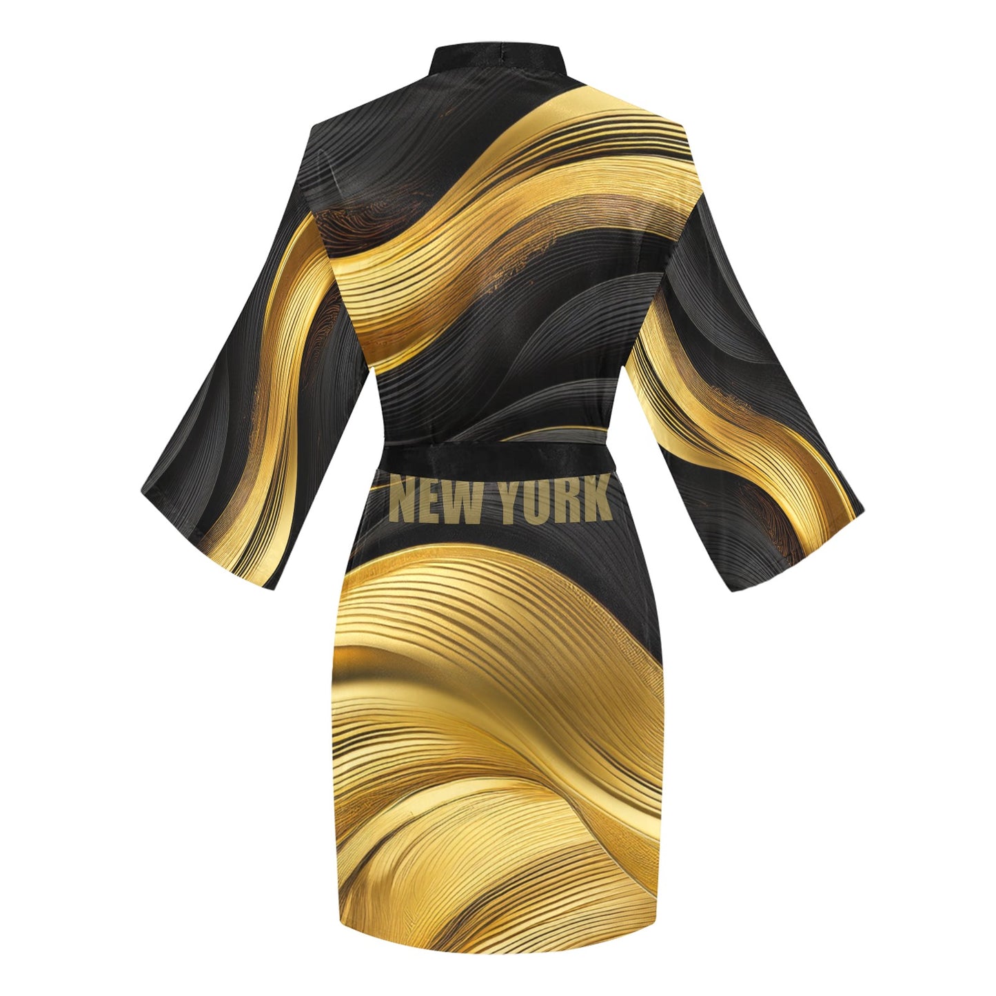 New York Women's Long Sleeve Kimono Robe