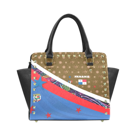 Panama Rivet Shoulder Handbag