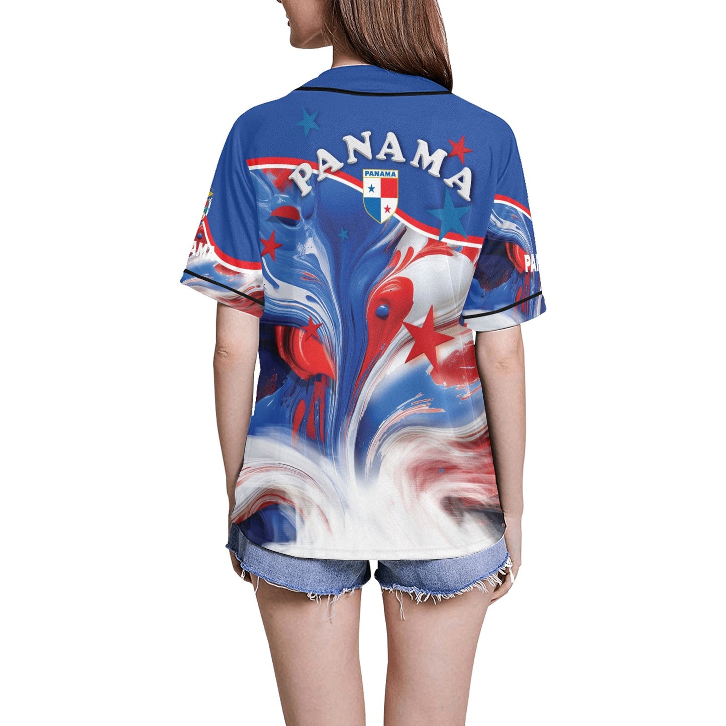 Panama Paint Women's All Over Print Baseball Jersey(ModelT50)