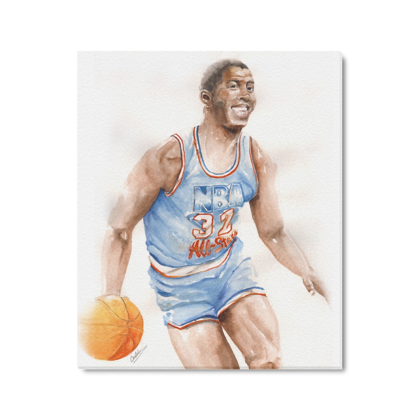 -Magic Johnson Canvas Print 20"x24" Made in the USA