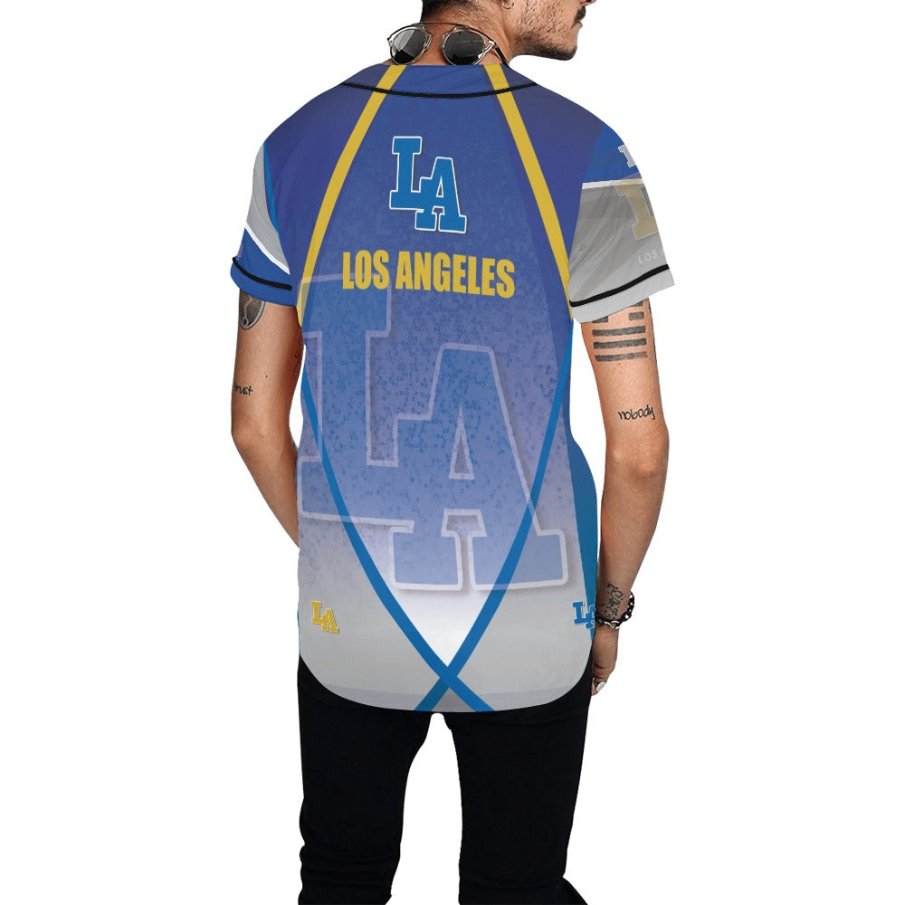 LA Men's All Over Print Baseball Jersey Look (T50)