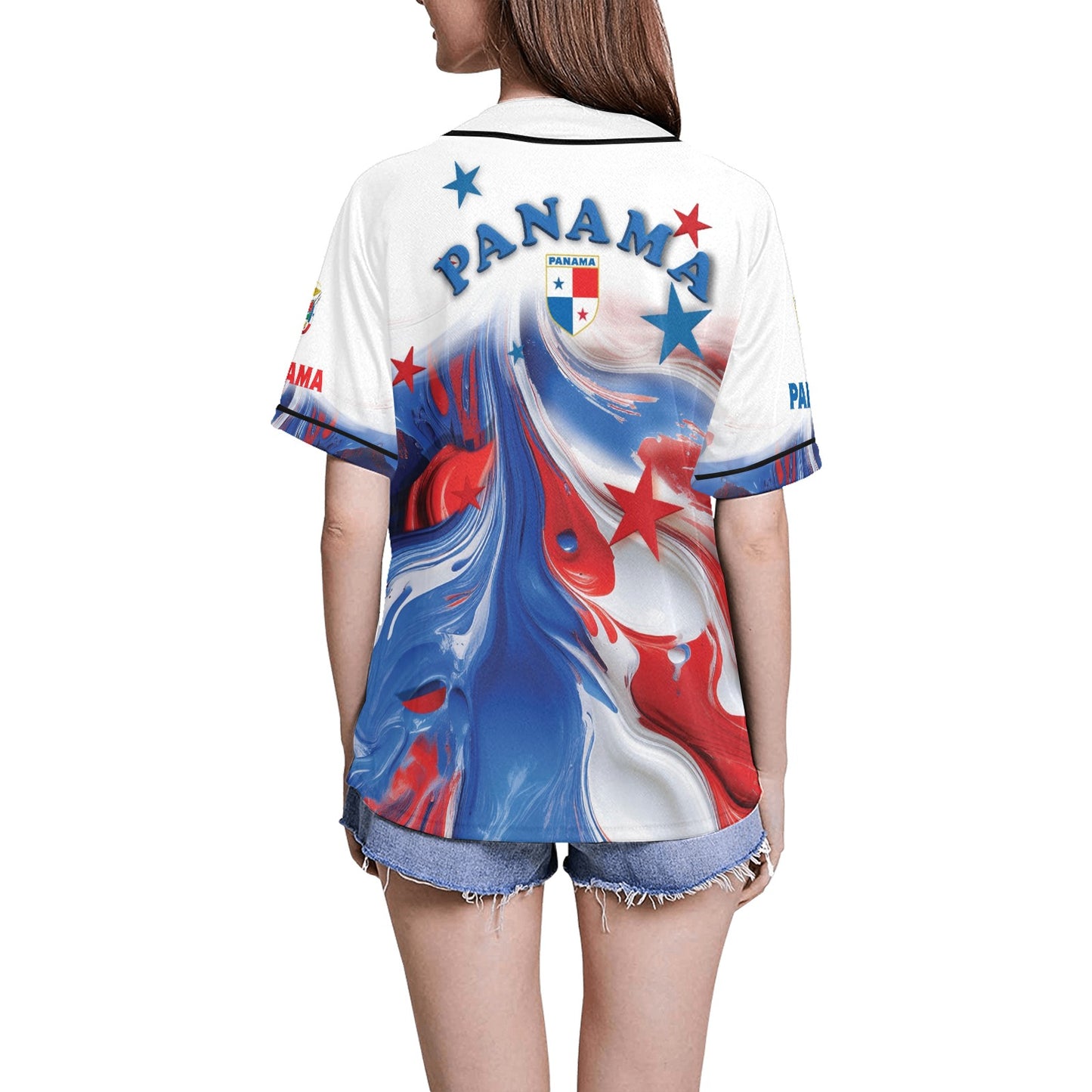 Panama Paint 2 Women's All Over Print Baseball Jersey(ModelT50)
