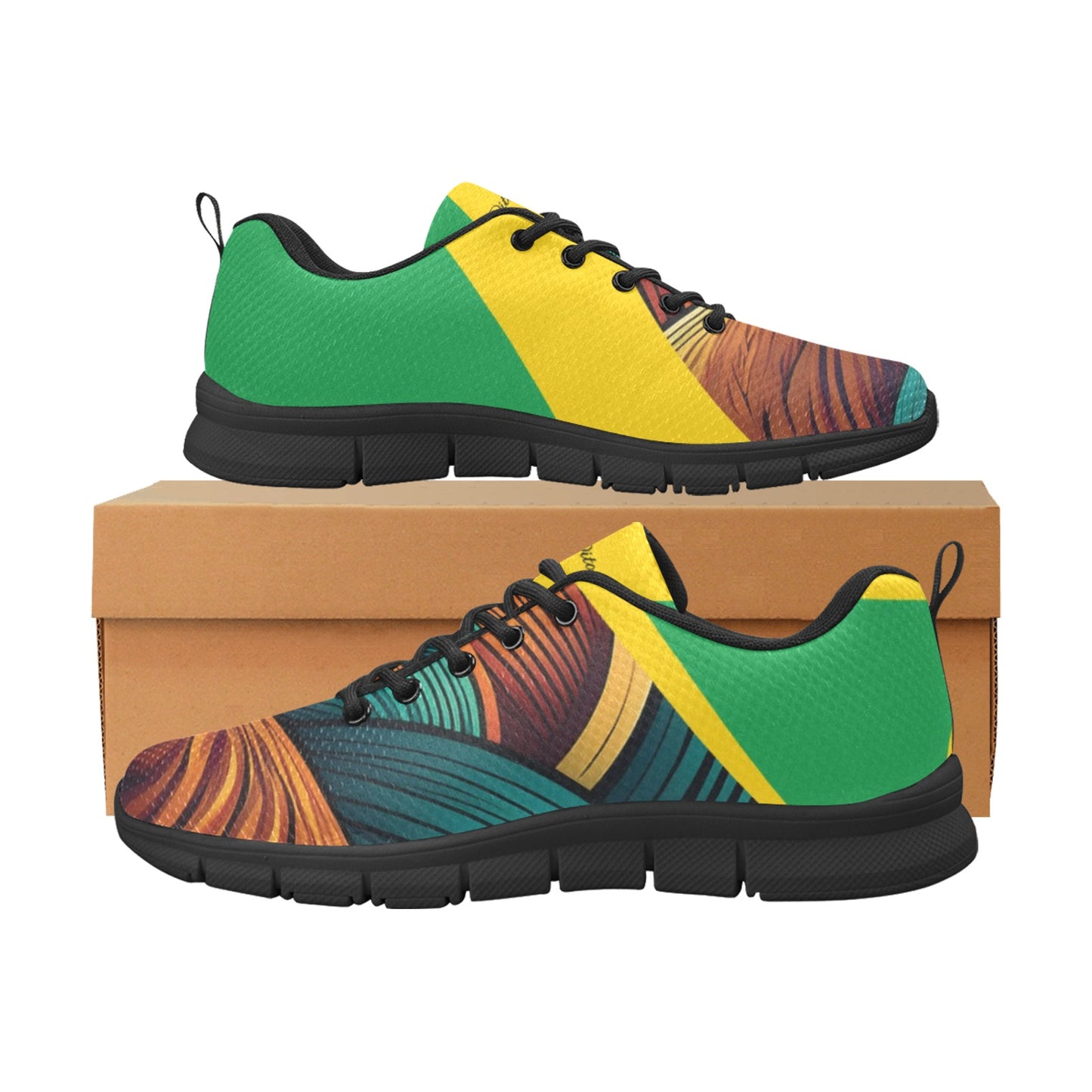 Caribbean Vibe Women's Breathable Sneakers (Model 055)