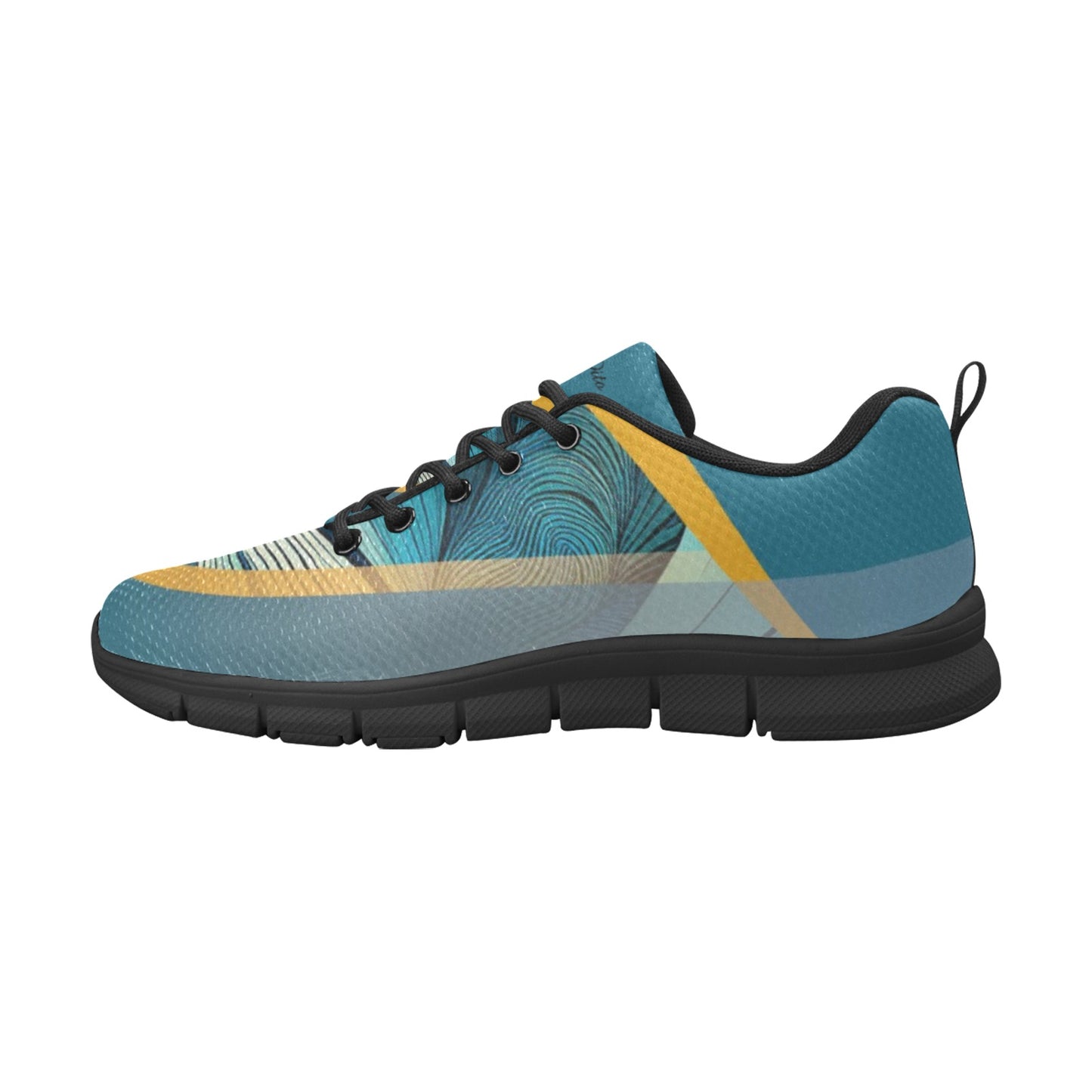 Green Wave Men's Breathable Sneakers (Model 055)