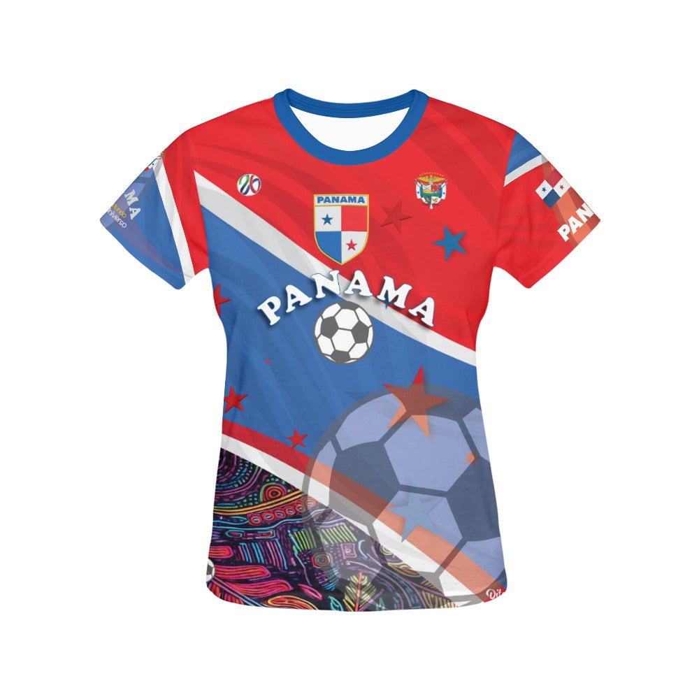 Panama Soccer Women's All Over Print T-shirt (USA Size) (T40)