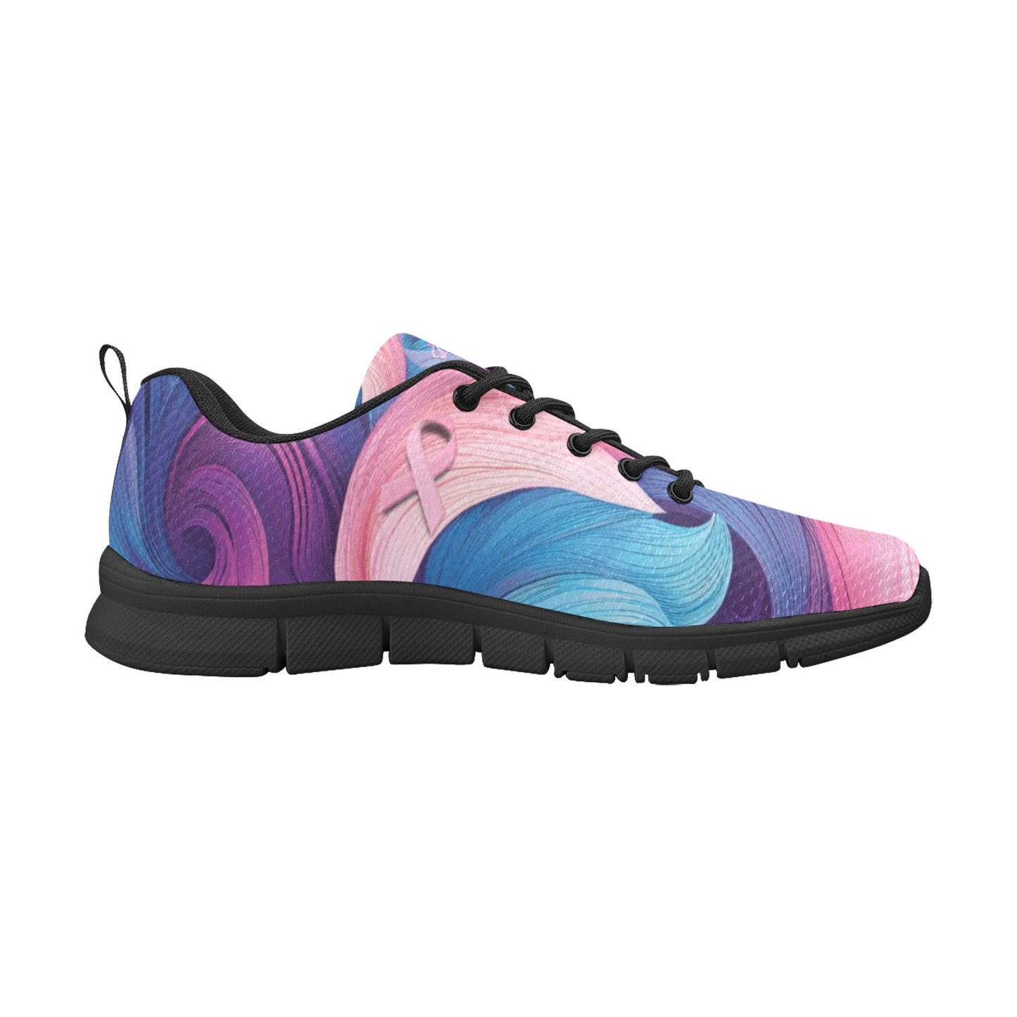 Awareness Blue Pink Men's Breathable Sneakers (Model 055)