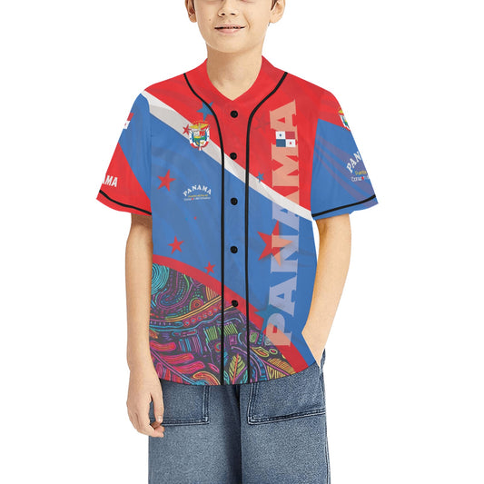 Panama Kid's All Over Print Baseball Jersey Look (ModelT50)