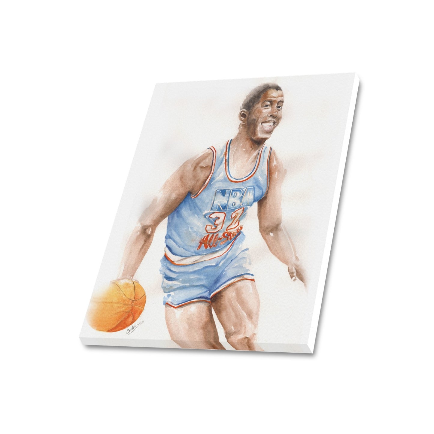 -Magic Johnson Canvas Print 20"x24" Made in the USA