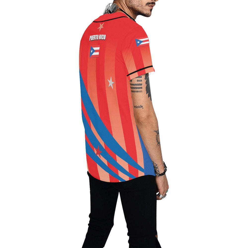 Puerto Rico Men's All Over Print Baseball Jersey (T50)