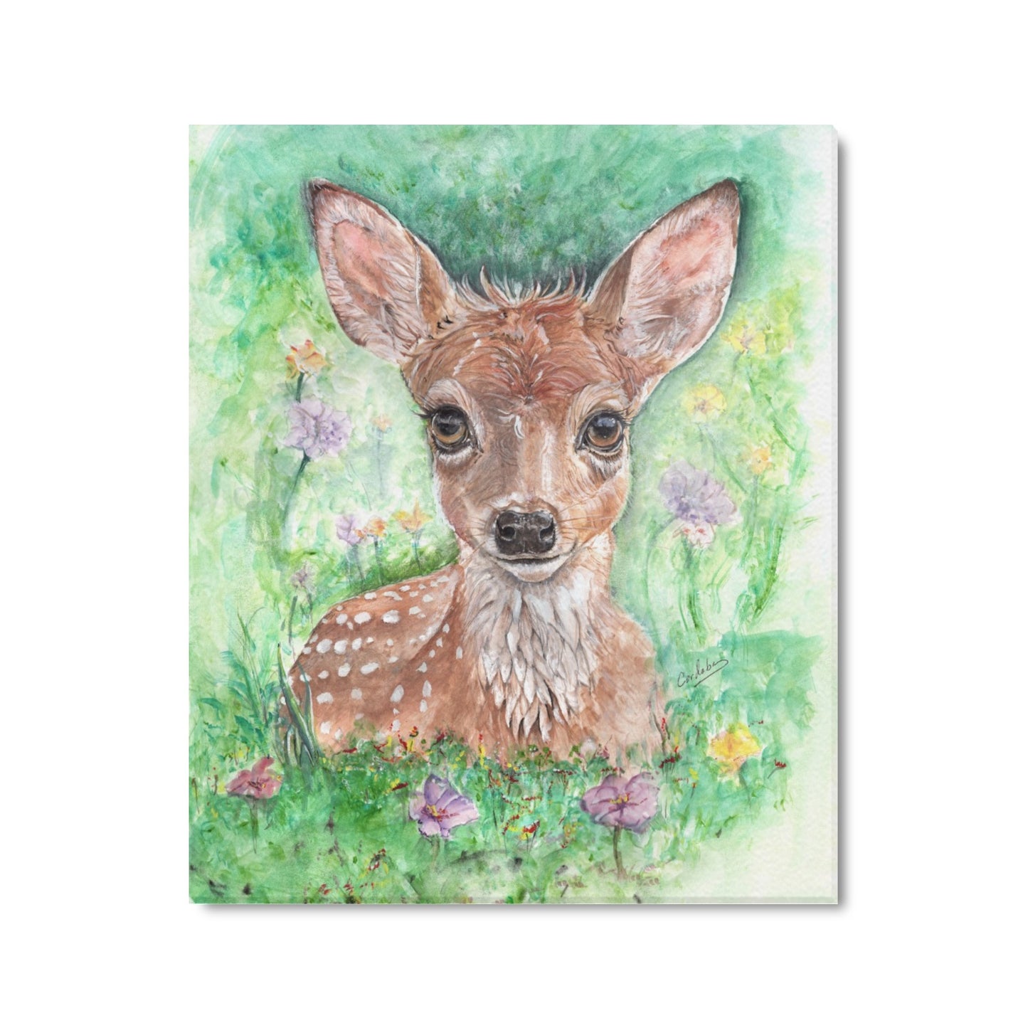 -Deer Mom Canvas Print 20"x24" Made in the USA