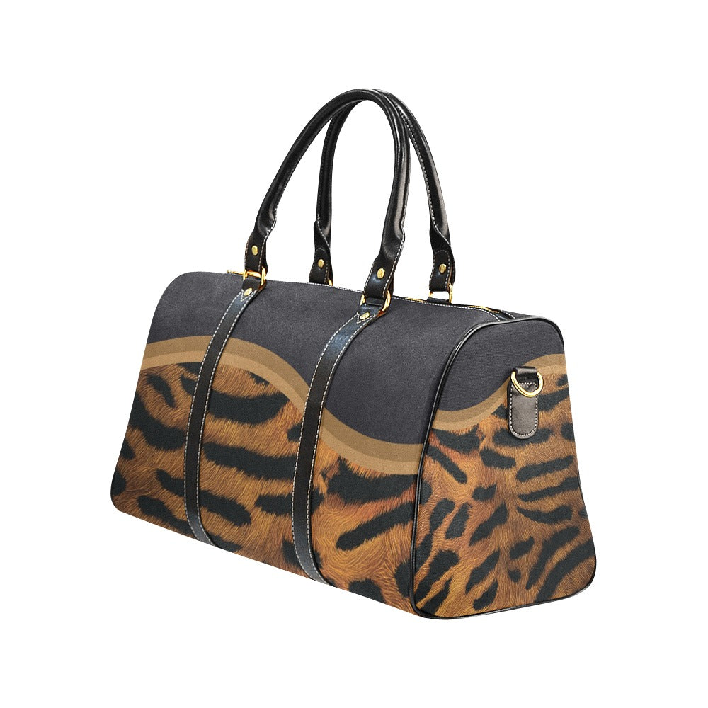 Tiger Travel Bag Black (Small) (Model1639)