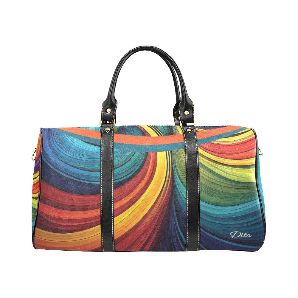 Colorful Travel Bag Black (Small) (Model1639)
