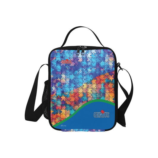 Geniuses All Over Print Crossbody Lunch Bag for Kids (1722)