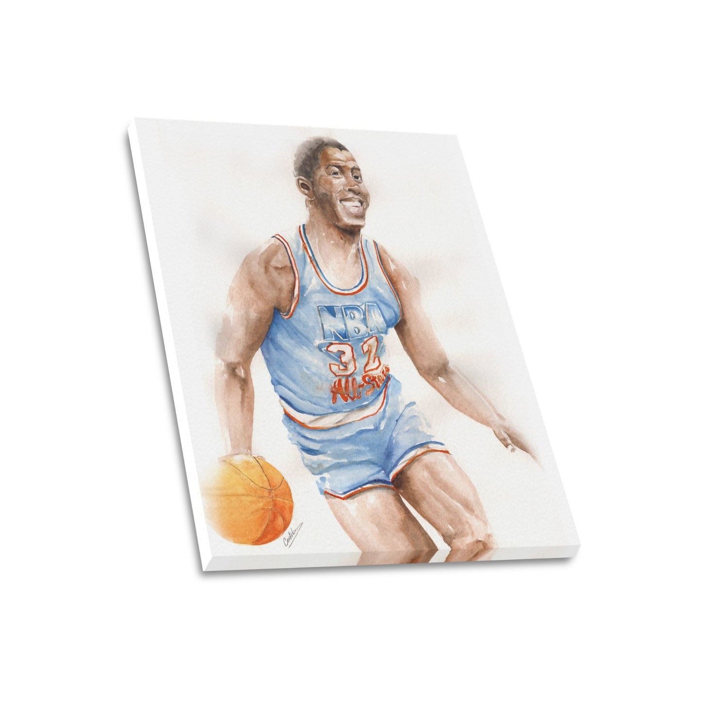 -Magic Johnson Canvas Print 20"x24" Made in the USA