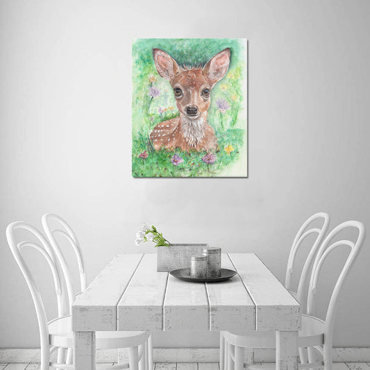 -Deer Mom Frame Canvas Print 20"x24" Made in the USA