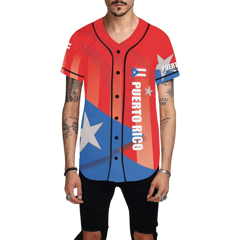 Puerto Rico Men's All Over Print Baseball Jersey (T50)